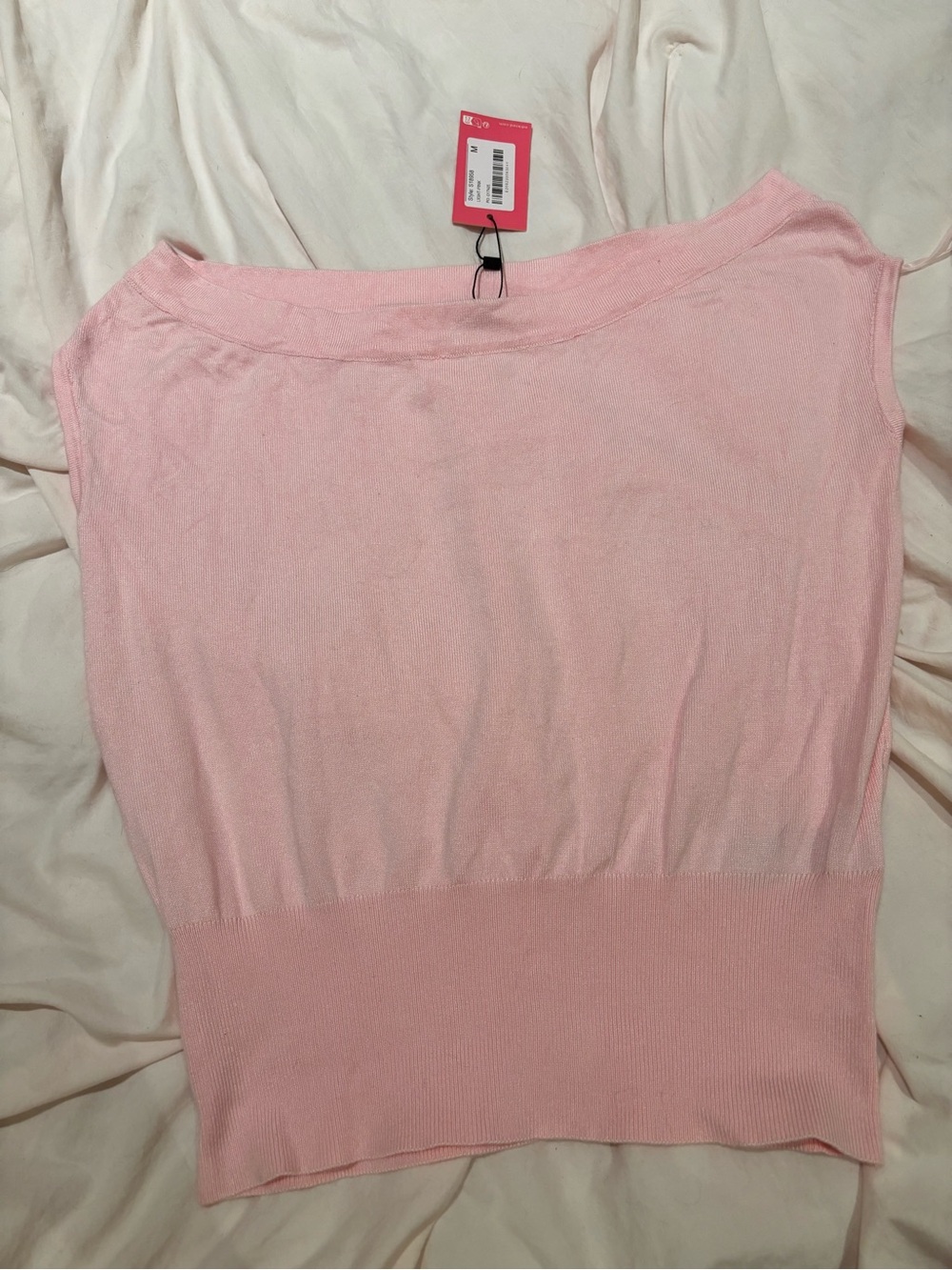NWT Edikted Light Pink Sleeveless Knit Tank